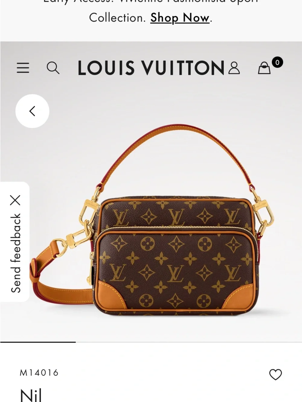 Louis Vuitton Nil Monogram Crossbody Bag in Brown and Tan NWOT